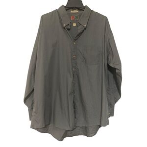 Requirements Grey Gray Men’s Formal Dress Shirt Button Down - Size 18.5 34-35